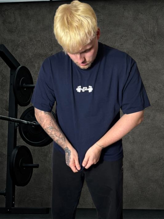 Basic Minimalist PUMPIFY Dumbbell Boxy Oversized Tee (Light)