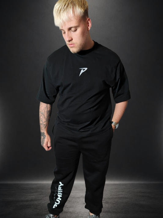 PUMPIFY Signature Style Oversized Joggers Full Black