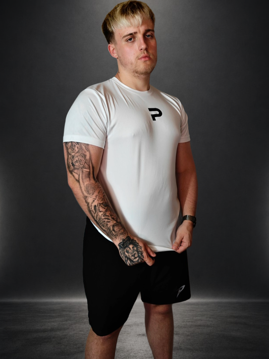 PUMPIFY Sport White Performance Tee - Regular Fit