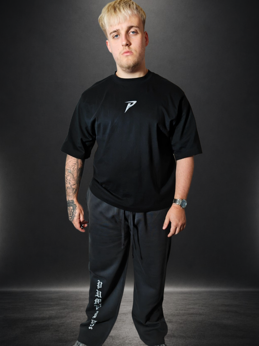 PUMPIFY Gothic Style Oversized Joggers Solid Charcoal