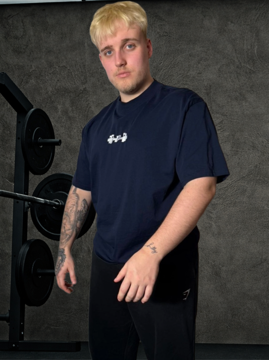 Basic Minimalist PUMPIFY Dumbbell Boxy Oversized Tee (Light)