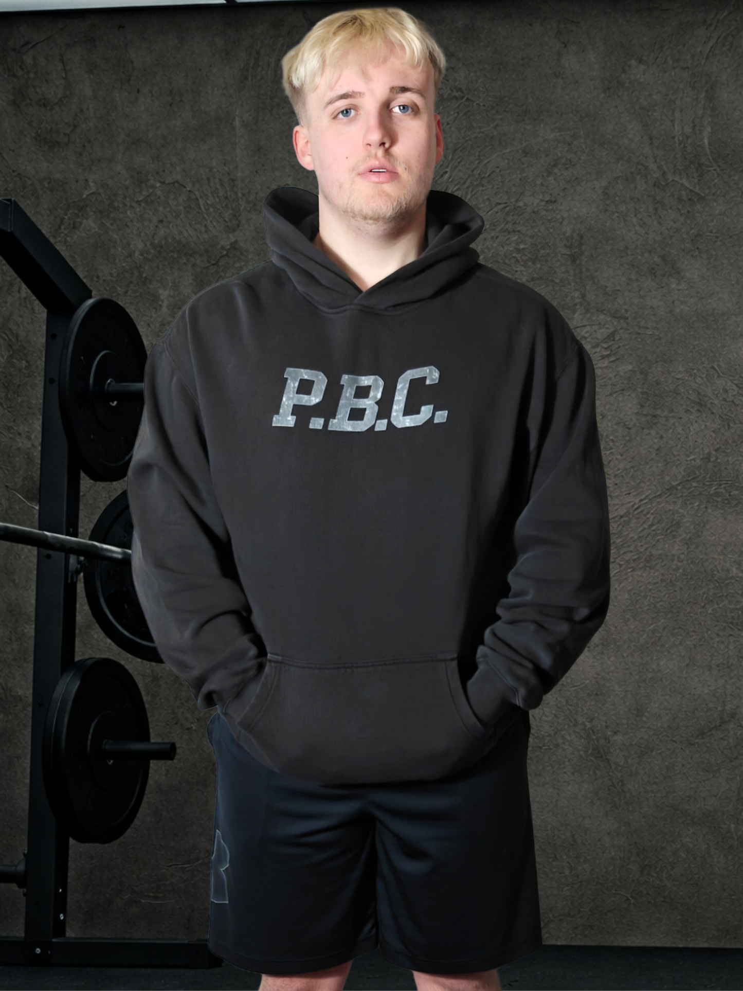 PUMPIFY BODYBUILDING CLUB Oversized Faded Hoodie