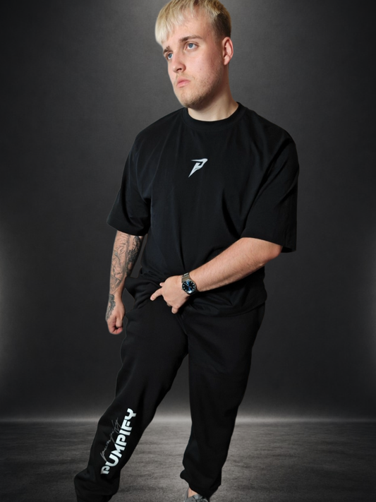 PUMPIFY Signature Style Oversized Joggers Full Black