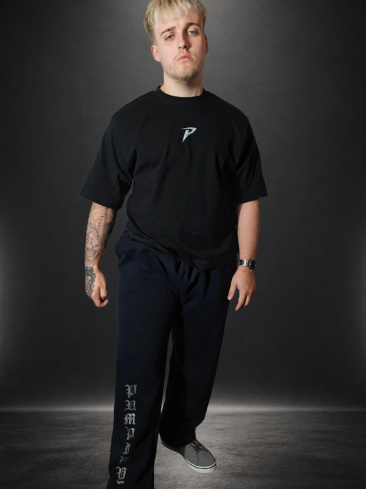 PUMPIFY Gothic Style Oversized Joggers French Navy