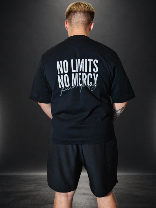 PUMPIFY - Boxy Oversized No Limits No Mercy Tee - Dark