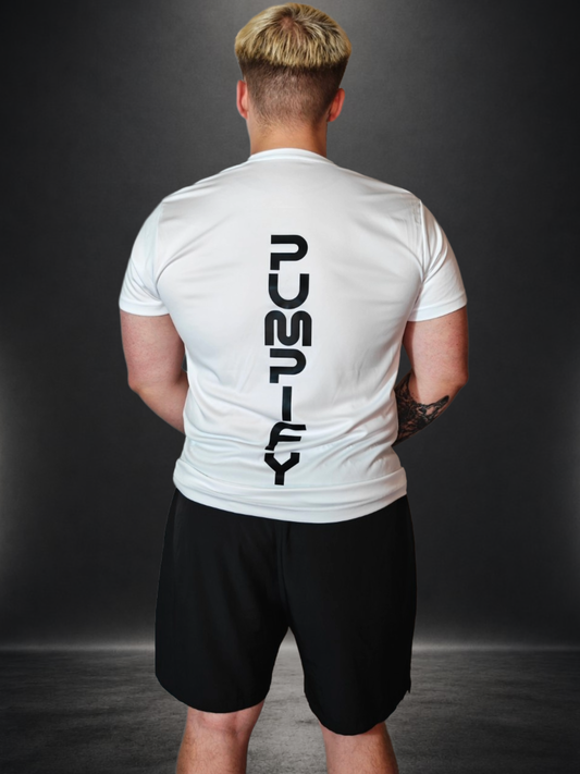 PUMPIFY Sport White Performance Tee - Regular Fit