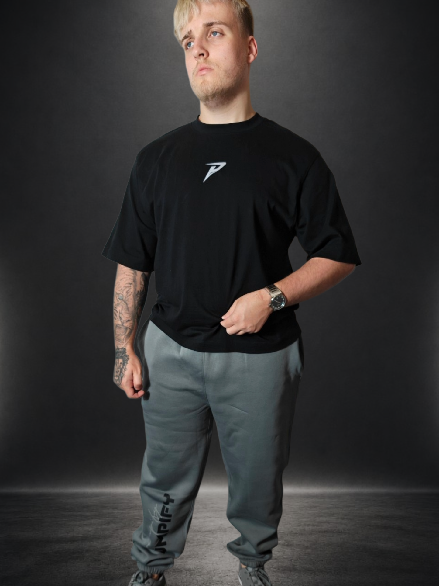 PUMPIFY Signature Style Oversized Joggers Full Shadow